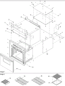 03 - Outer Cabinet / Racks parts for Amana Oven AOES3030WW / P1132374NWW from AppliancePartsPros.com