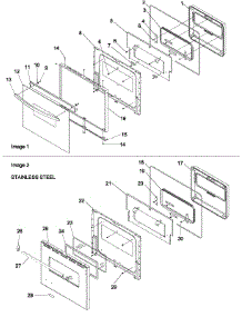 04 - Door parts for Amana Oven AOGD2750E / P1132529NE from AppliancePartsPros.com