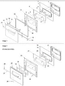 05 - Oven Door parts for Amana Oven AOGD2750SS / P1132529NSS from AppliancePartsPros.com