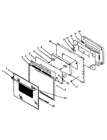 07 - Oven Door parts for Amana Oven AOR27DE / P1172501S from AppliancePartsPros.com