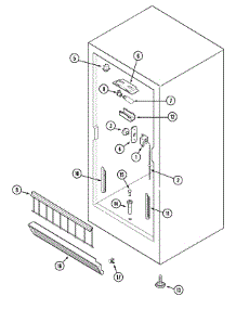 02 - Freezer Compartment parts for Amana Freezer AQU1525AEW from AppliancePartsPros.com
