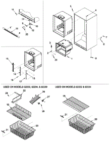 06 - Interior Cabinet & Freezer Shelving parts for Amana Refrigerator ARB190RCB / PARB190RCB0 from AppliancePartsPros.com