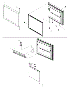 05 - Freezer Door parts for Amana Refrigerator ARB190RCW / PARB190RCW0 from AppliancePartsPros.com