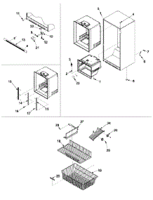 06 - Interior Cabinet & Freezer Shelving parts for Amana Refrigerator ARB190ZCW / PARB190ZCW0 from AppliancePartsPros.com