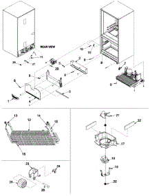 04 - Evaporator Area & Rollers parts for Amana Refrigerator ARB1917CC / PARB1917CC1 from AppliancePartsPros.com