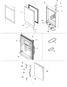 08 - Refrigerator Door parts for Amana Refrigerator ARB194RCC / PARB194RCC0 from AppliancePartsPros.com