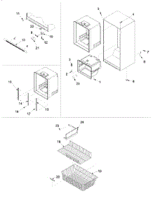 06 - Interior Cabinet & Freezer Shelving parts for Amana Refrigerator ARB194RCW / PARB194RCW0 from AppliancePartsPros.com