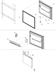 05 - Freezer Door parts for Amana Refrigerator ARB220RCB / PARB220RCB0 from AppliancePartsPros.com