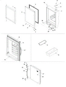 08 - Refrigerator Door parts for Amana Refrigerator ARB220RCB / PARB220RCB0 from AppliancePartsPros.com