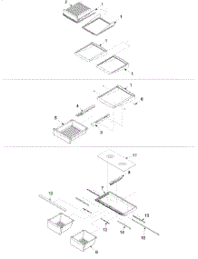 09 - Refrigerator Shelving parts for Amana Refrigerator ARB220RCB / PARB220RCB0 from AppliancePartsPros.com