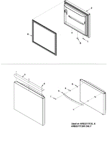 05 - Freezer Door parts for Amana Refrigerator ARB2257CC / PARB2257CC0 from AppliancePartsPros.com