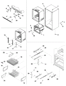 06 - Interior Cabinet & Freezer Shelving parts for Amana Refrigerator ARB2259CW / PARB2259CW0 from AppliancePartsPros.com