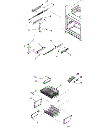 06 - Freezer Shelving parts for Amana Refrigerator ARB2517CSL / PARB2517CS0 from AppliancePartsPros.com