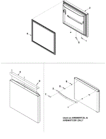 05 - Freezer Door parts for Amana Refrigerator ARB8057CB / PARB8057CB0 from AppliancePartsPros.com