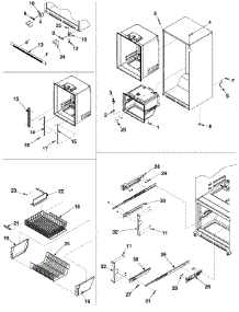06 - Interior Cabinet & Freezer Shelving parts for Amana Refrigerator ARB8057CSL / PARB8057CS1 from AppliancePartsPros.com