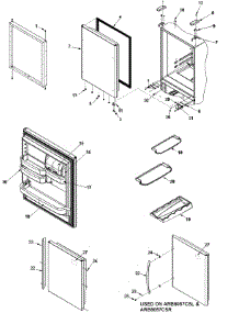 08 - Refrigerator Door parts for Amana Refrigerator ARB8057CSL / PARB8057CS1 from AppliancePartsPros.com