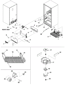 04 - Evaporator Area & Rollers parts for Amana Refrigerator ARB9059CS / PARB9059CS1 from AppliancePartsPros.com