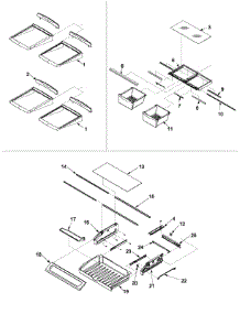 09 - Refrigerator Shelving parts for Amana Refrigerator ARB9059CS / PARB9059CS1 from AppliancePartsPros.com