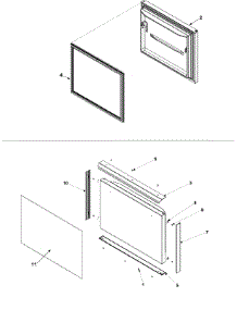05 - Freezer Door parts for Amana Refrigerator ARB9059CS / PARB9059CS0 from AppliancePartsPros.com