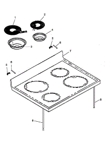 04 - Main Top Assy parts for Amana Range ARC700E / P1142698N E from AppliancePartsPros.com