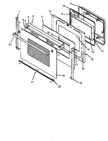 06 - Oven Door Assy parts for Amana Range ARDS801E / P1131935N from AppliancePartsPros.com