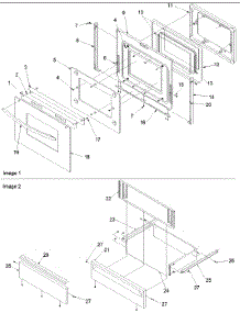 07 - Oven Door And Storage Drawer parts for Amana Range ARDS802E / P1131941N E from AppliancePartsPros.com