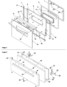 04 - Oven Door And Broiler Door parts for Amana Range ARG3600W / P1143336NW from AppliancePartsPros.com