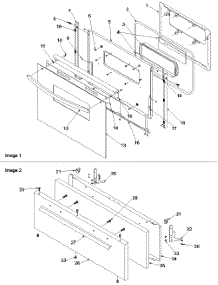 04 - Oven Door And Broiler Door parts for Amana Range ARG3600W / P1143362N W from AppliancePartsPros.com