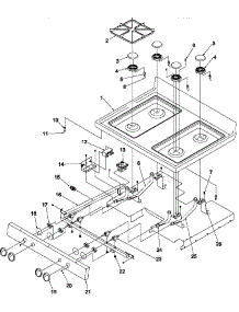 04 - Main Top parts for Amana Range ARG7200W / P1143323N W from AppliancePartsPros.com