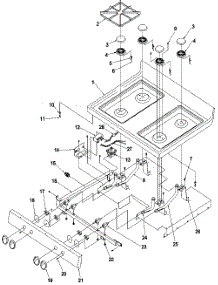 04 - Main Top parts for Amana Range ARG7202 E / P1143378N E from AppliancePartsPros.com
