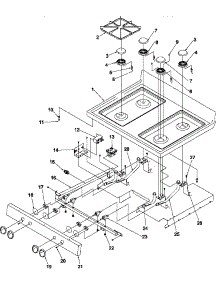 04 - Main Top parts for Amana Range ARG7301W / P1143324N W from AppliancePartsPros.com