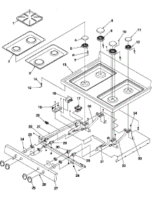 05 - Main Top parts for Amana Range ARG7600L / P1143318N L from AppliancePartsPros.com