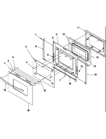06 - Oven Door parts for Amana Range ARG7600L / P1143325N L from AppliancePartsPros.com