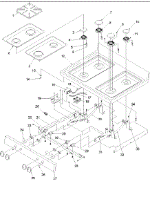 04 - Main Top parts for Amana Range ARG7600WW / P1143387NWW from AppliancePartsPros.com