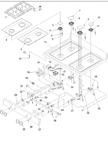 04 - Main Top parts for Amana Range ARG7800E / P1143385N E from AppliancePartsPros.com