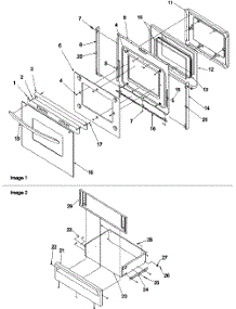 06 - Oven Door And Storage Drawer parts for Amana Range ARG7800E / P1143365N E from AppliancePartsPros.com