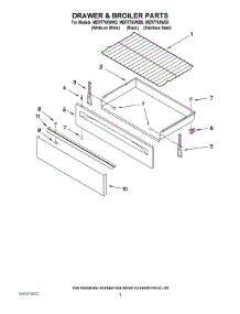 04 - Drawer & Broiler Parts parts for Maytag Range MER7765WW0 from AppliancePartsPros.com