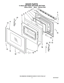 05 - Door Parts parts for Maytag Range MER7765WS0 from AppliancePartsPros.com