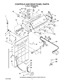 02 - Controls And Rear Panel Parts parts for Maytag Washer 7MMTS0520WW0 from AppliancePartsPros.com