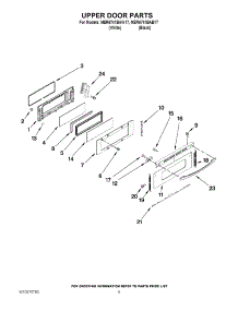 04 - Upper Door Parts parts for Maytag Range MER6741BAB17 from AppliancePartsPros.com