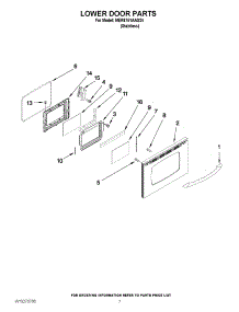 05 - Lower Door Parts parts for Maytag Range MER6751AAS24 from AppliancePartsPros.com