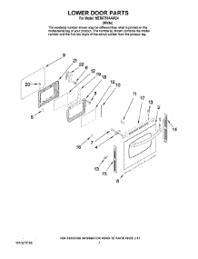 05 - Lower Door Parts parts for Maytag Range MER6751AAW24 from AppliancePartsPros.com