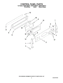 02 - Control Panel Parts parts for Maytag Range MER6775BAN17 from AppliancePartsPros.com
