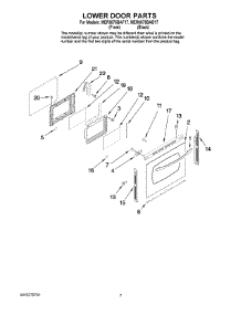 05 - Lower Door Parts parts for Maytag Range MER6875BAF17 from AppliancePartsPros.com