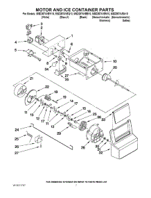 05 - Motor And Ice Container Parts parts for Maytag Refrigerator MSD2574VEW10 from AppliancePartsPros.com
