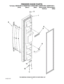 07 - Freezer Door Parts parts for Maytag Refrigerator MSD2574VEW10 from AppliancePartsPros.com
