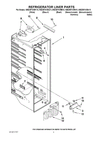02 - Refrigerator Liner Parts parts for Maytag Refrigerator MSD2574VEM10 from AppliancePartsPros.com