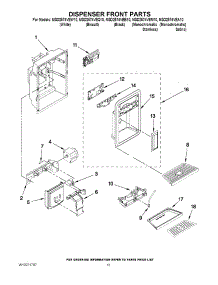 08 - Dispenser Front Parts parts for Maytag Refrigerator MSD2574VEA10 from AppliancePartsPros.com