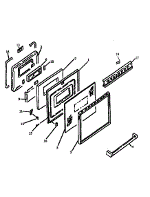 05 - Oven Door parts for Amana Range ARH664E / P1130981N E from AppliancePartsPros.com