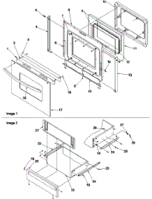 05 - Oven Door And Storage Drawer parts for Amana Range ARH6710E / P1143430N E from AppliancePartsPros.com